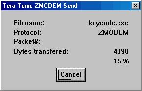 ZMODEM file send